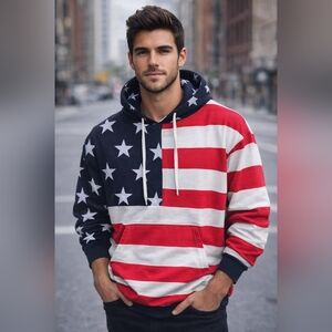 NWT*Dimco Apparels Usa full print hoodie size